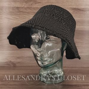 Lulla Collection By Bindya Visor Black Packable Scalloped Paper Outdoor Vacation